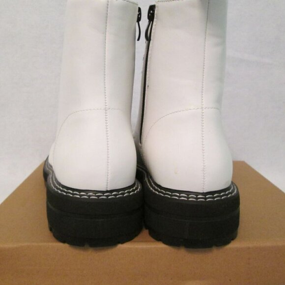 NIB Cushionaire DUNES Cannon Lace Up Vegan Leather Ankle Boots White Size: 8.5 - Picture 7 of 11